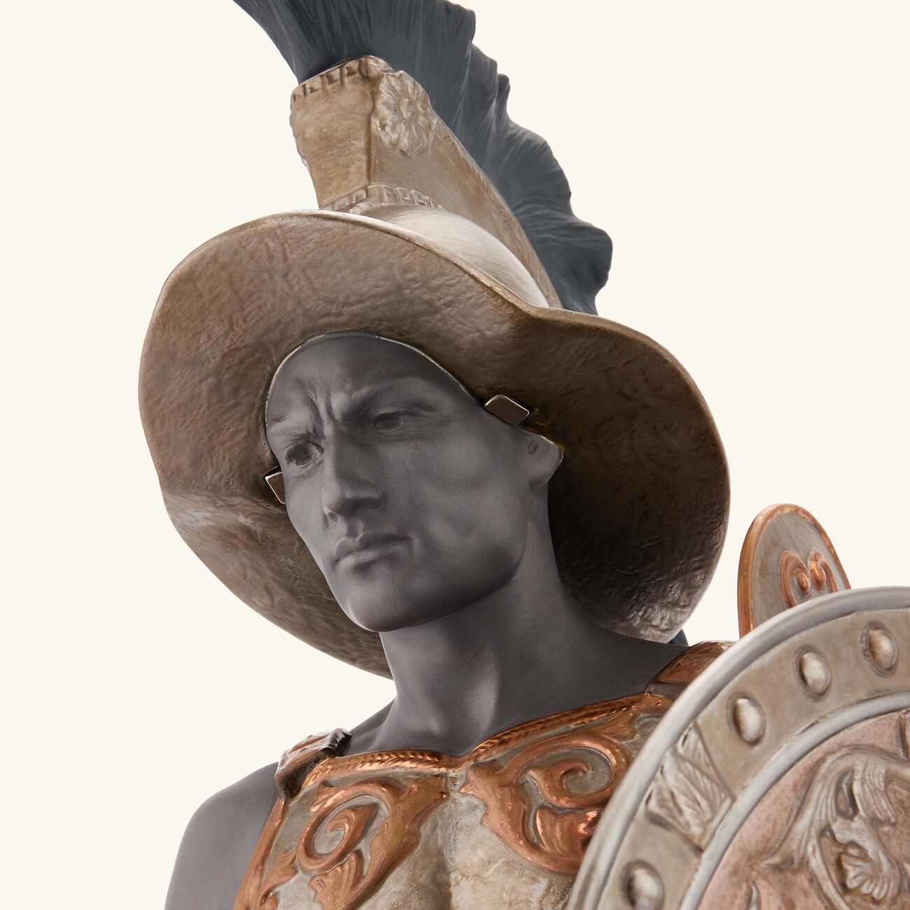 lladro gladiator sculpture extra large black