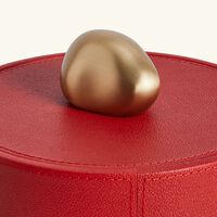assouline pebble trinket box red