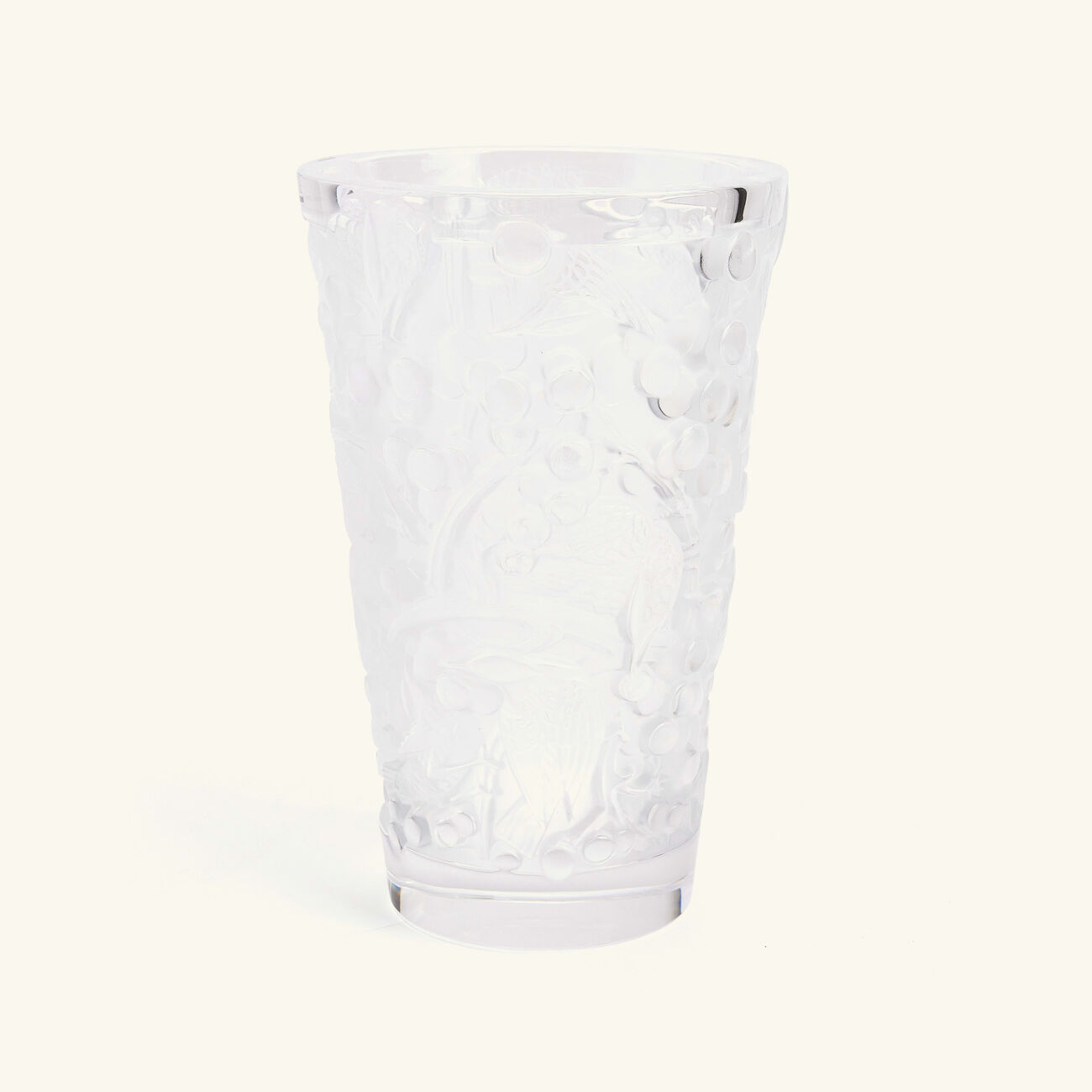 Merles et Raisins Vase Small Clear lalique merles et raisins vase small clear