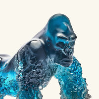 Gorrila Sculpture Medium Blue Limited Edition daum gorrila sculpture medium blue limited edition