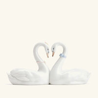 lladro endless love swans sculpture medium white