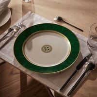 bernardaud constance charger plate round green 31cm