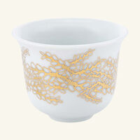 Tamrah by Razan Alazzouni Tara Arabic Coffee Cup Gold Set of 2 silsal tamrah by razan alazzouni tara arabic coffee cup gold set of 2