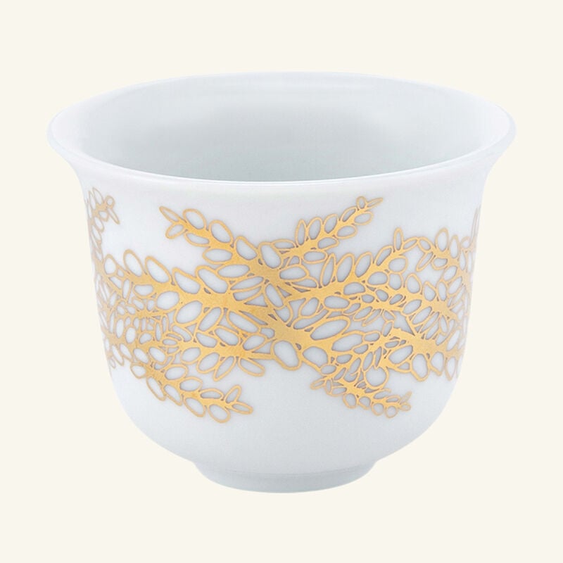 Tamrah by Razan Alazzouni Tara Arabic Coffee Cup Gold Set of 2 silsal tamrah by razan alazzouni tara arabic coffee cup gold set of 2