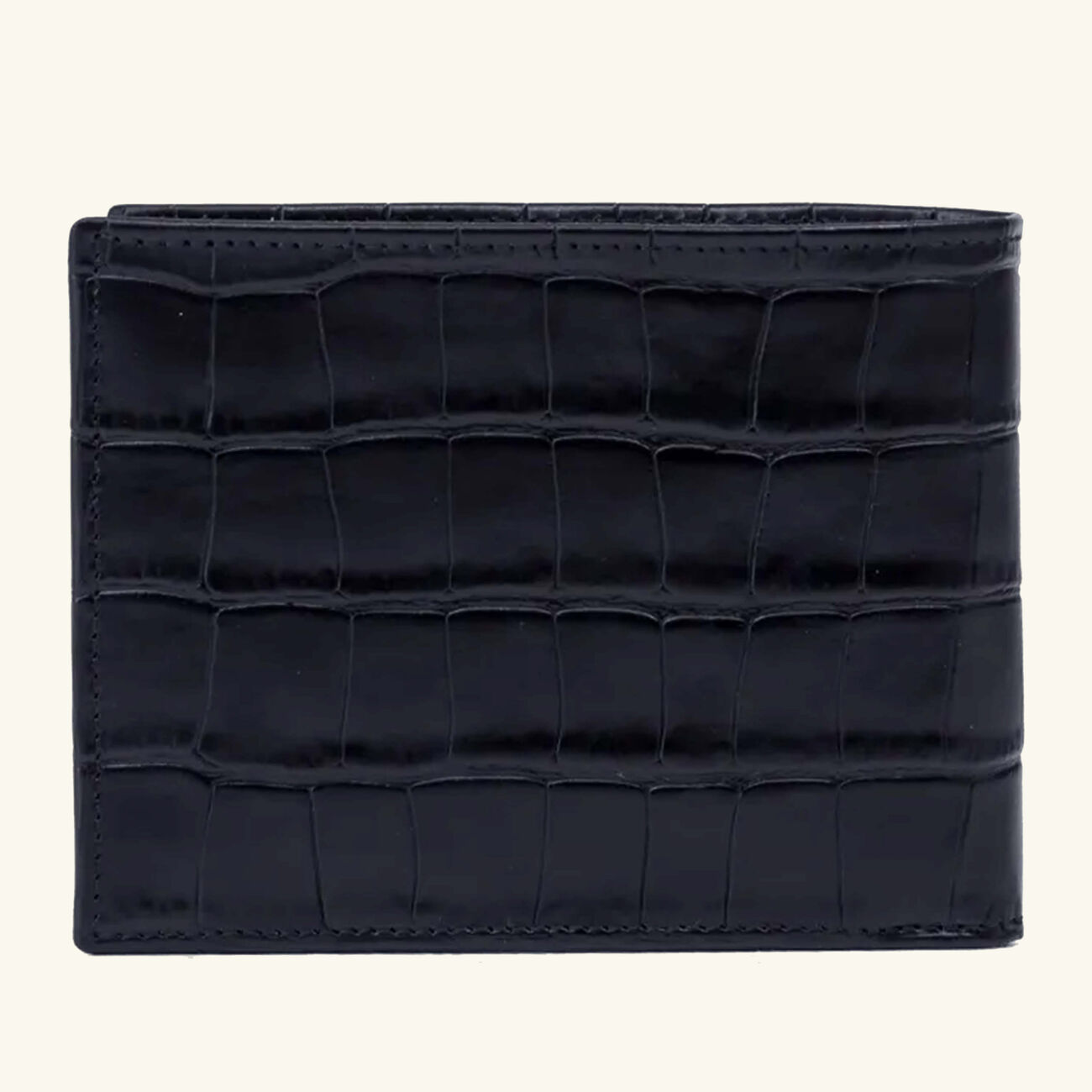 st dupont croco dandy leather wallet black