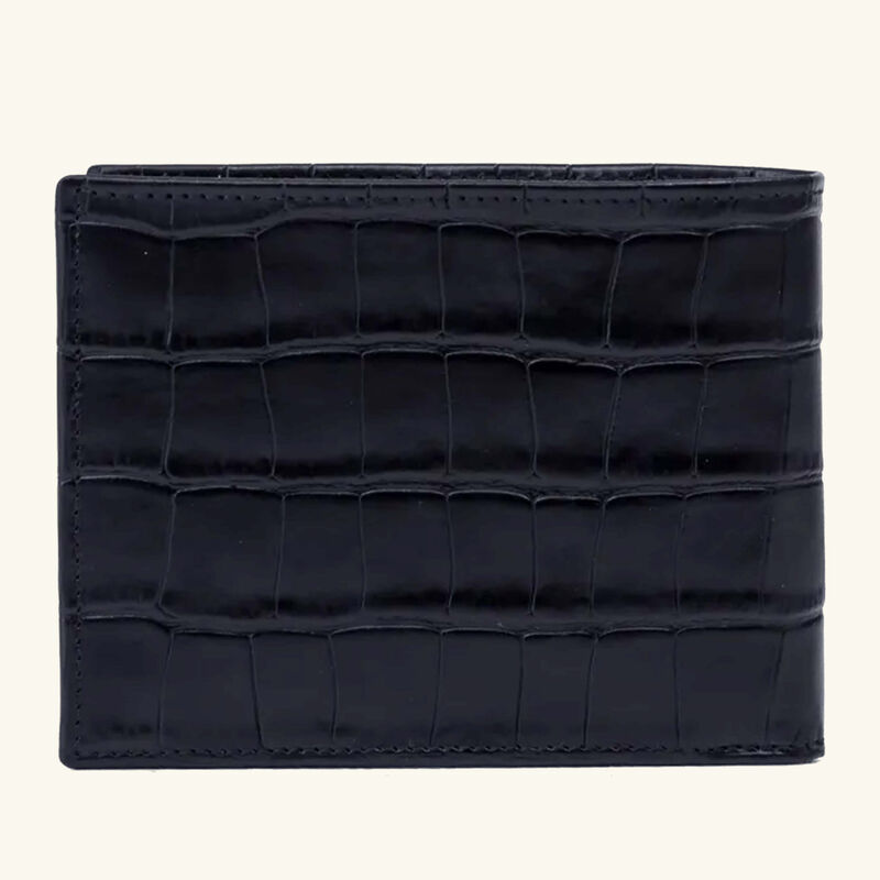 st dupont croco dandy leather wallet black