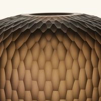 روكل مزهرية ميتامورفوسيس مستديرة صغيرة باللون الأسود الدخاني