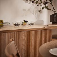 dimlaj thuluth divider serving bowl clear 39cm