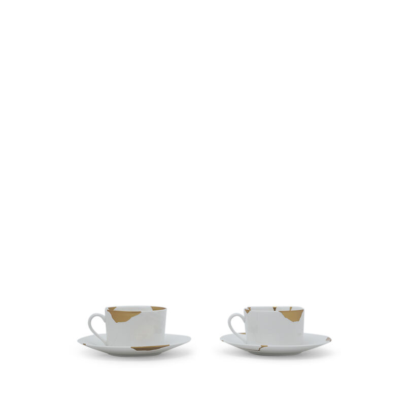 Kintsugi Set Of 2 Assorted Breakfast Cups And Saucers, large