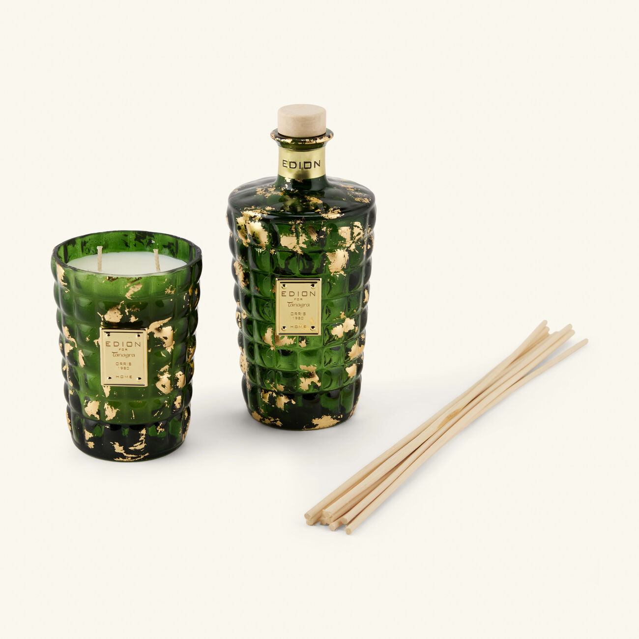 Iris Green Candle & Diffuser Set edion iris green candle diffuser set