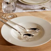 christofle aria salad serving spoon silver plated