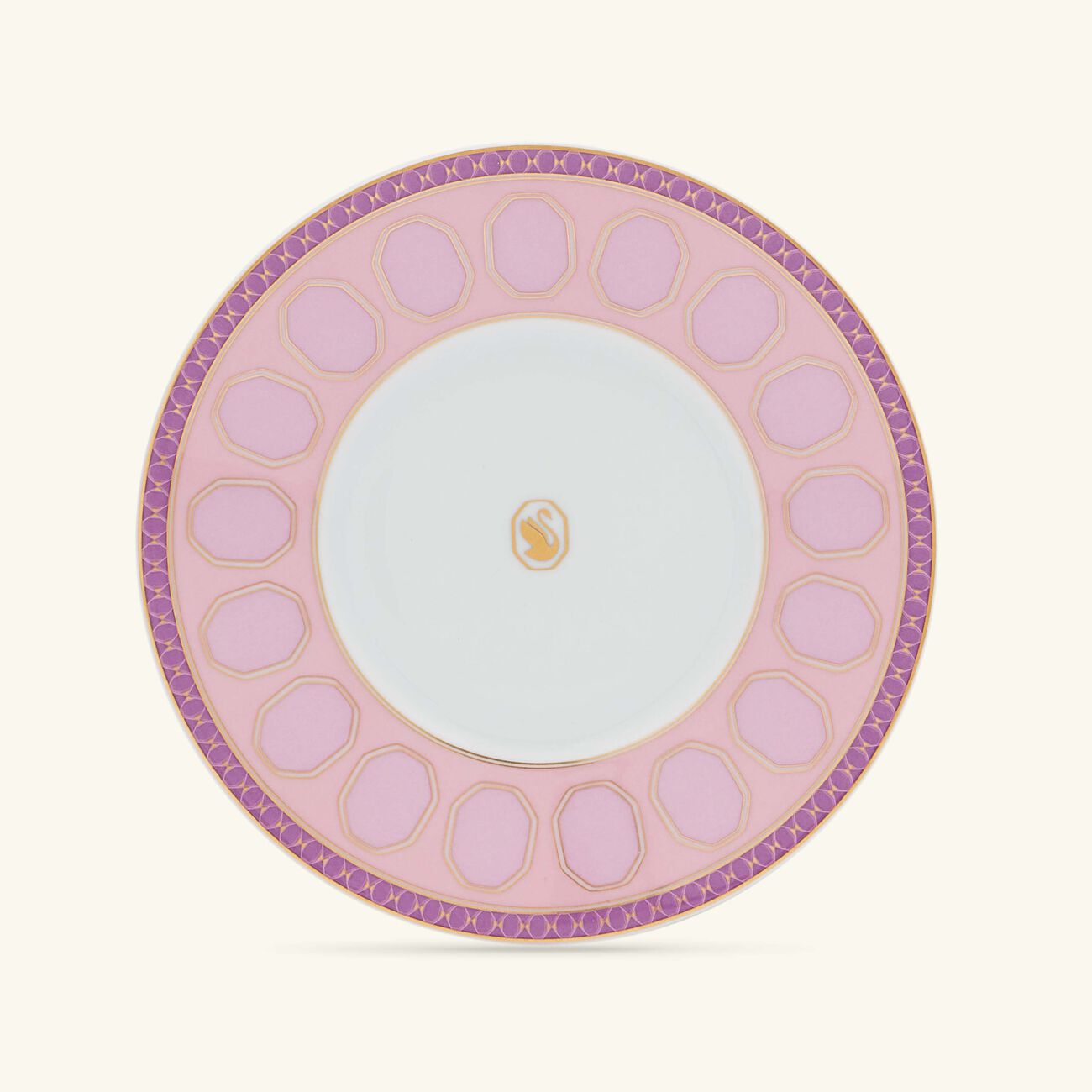 روزنتال فنجان الشاي سيغنوم روز مع صحنه وردي