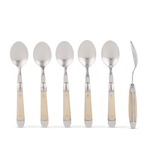 Set of 6 - Acrylic Handle Coffee Spoons, medium