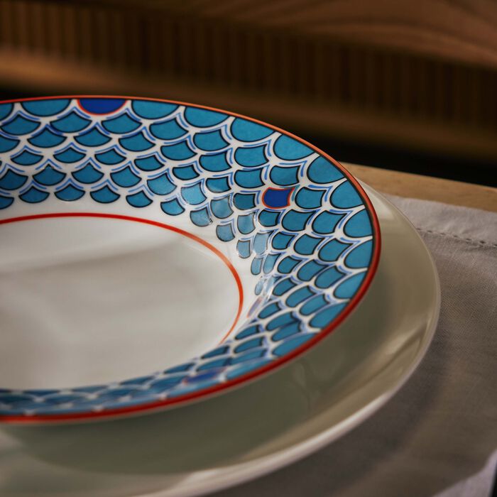 pinto paris lagon soup plate blue 22cm