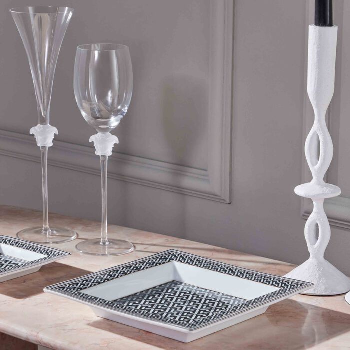 versace la greca signature trinket tray square