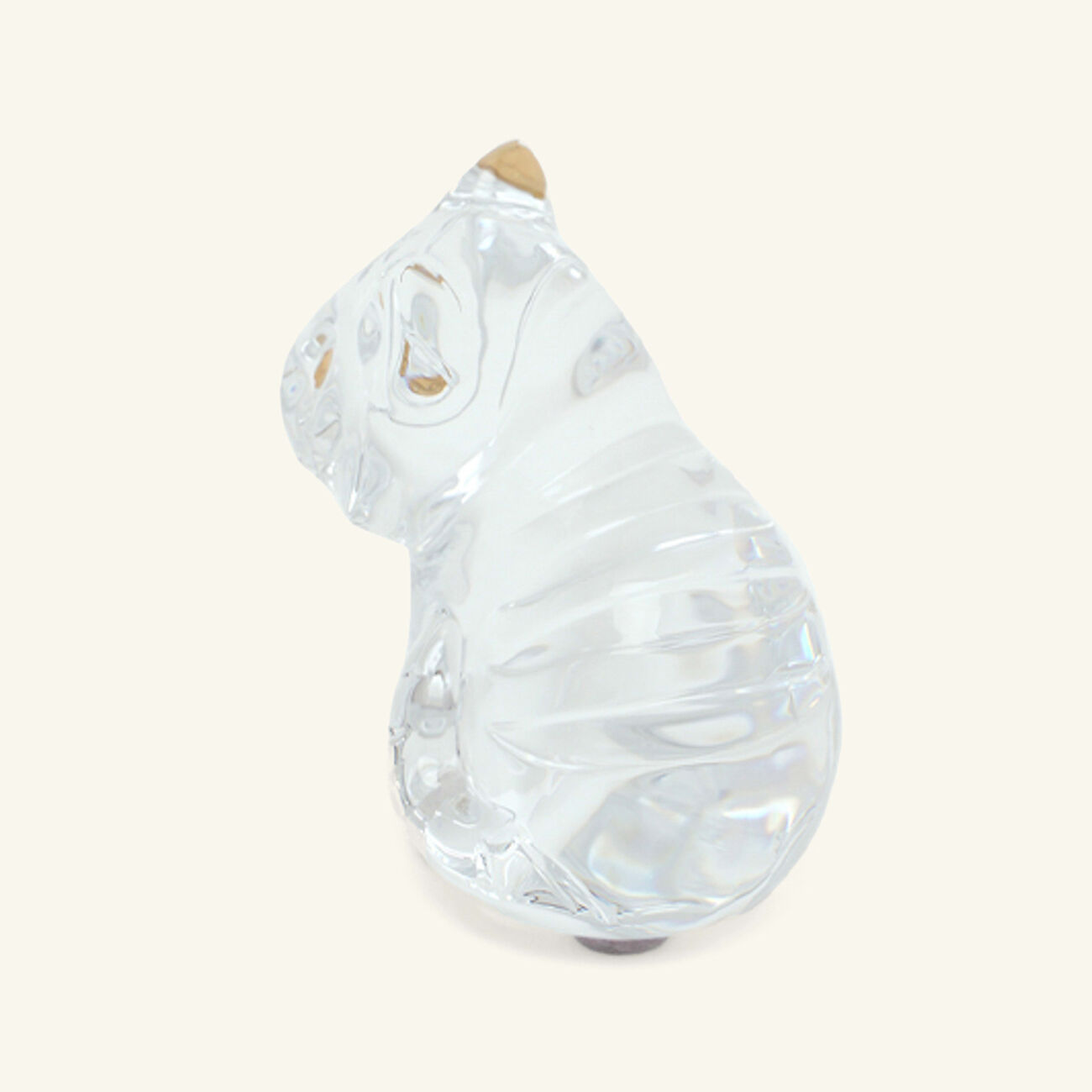 baccarat minimals tiger figurine mini clear