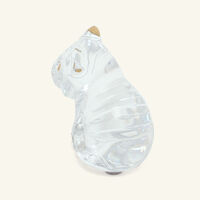 baccarat minimals tiger figurine mini clear