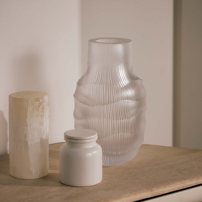 ruckl heroine rei vase round large clear
