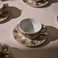 Tamrah by Razan Alazzouni Tea Cup & Saucer Gold Set of 6 silsal tamrah by razan alazzouni tea cup saucer gold set of 6