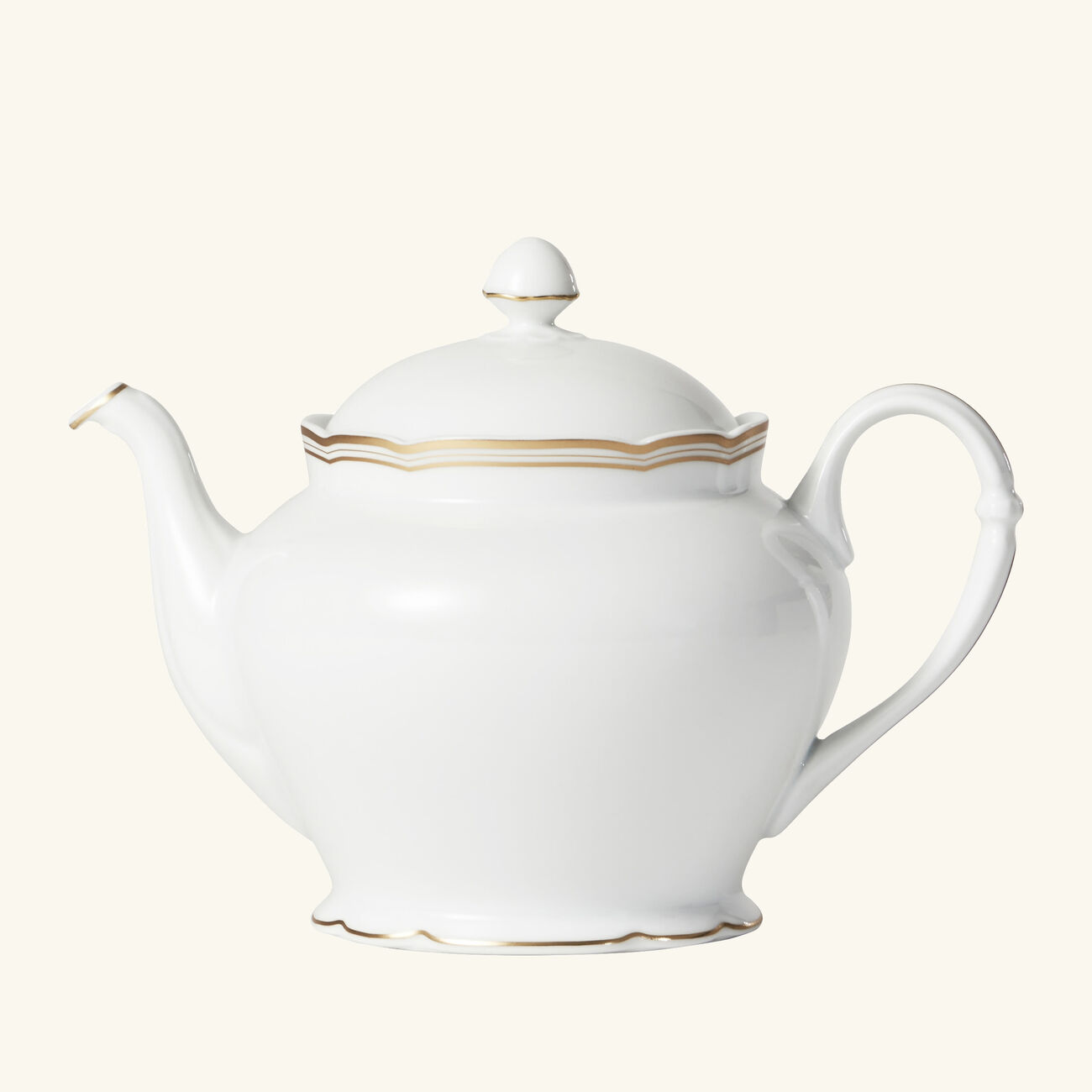 bernardaud pompadour tea pot gold
