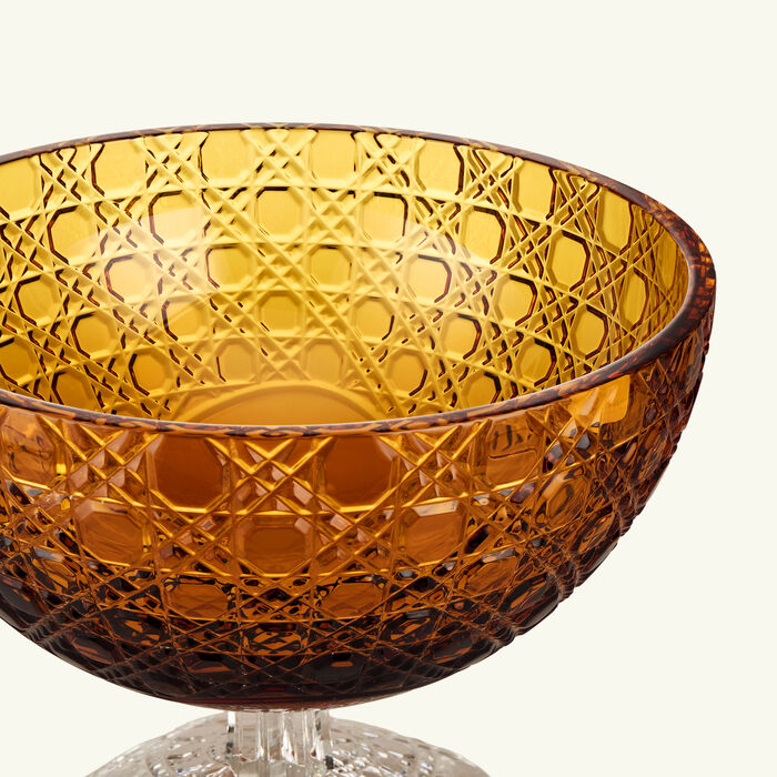 mario cioni   c metamorphosis footed centerpiece yellow medium