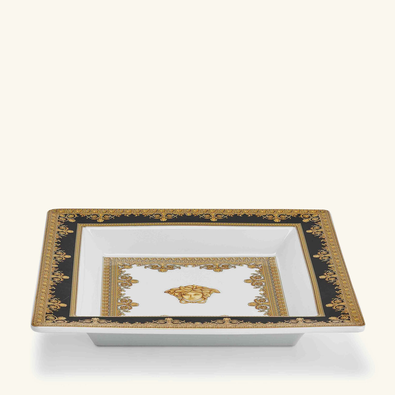 versace i love baroque trinket tray square black