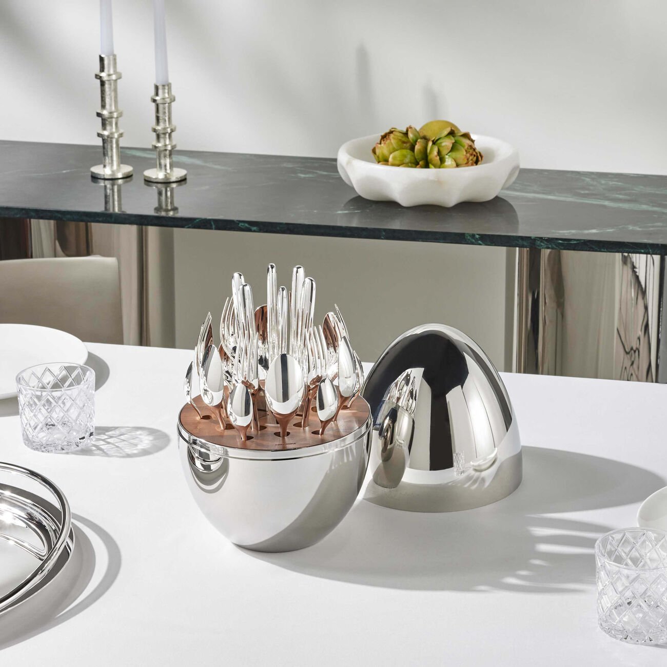 christofle mood dubai skyline set 24 pieces silver plated