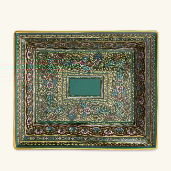 etro cachemire trinket tray rectangular small green