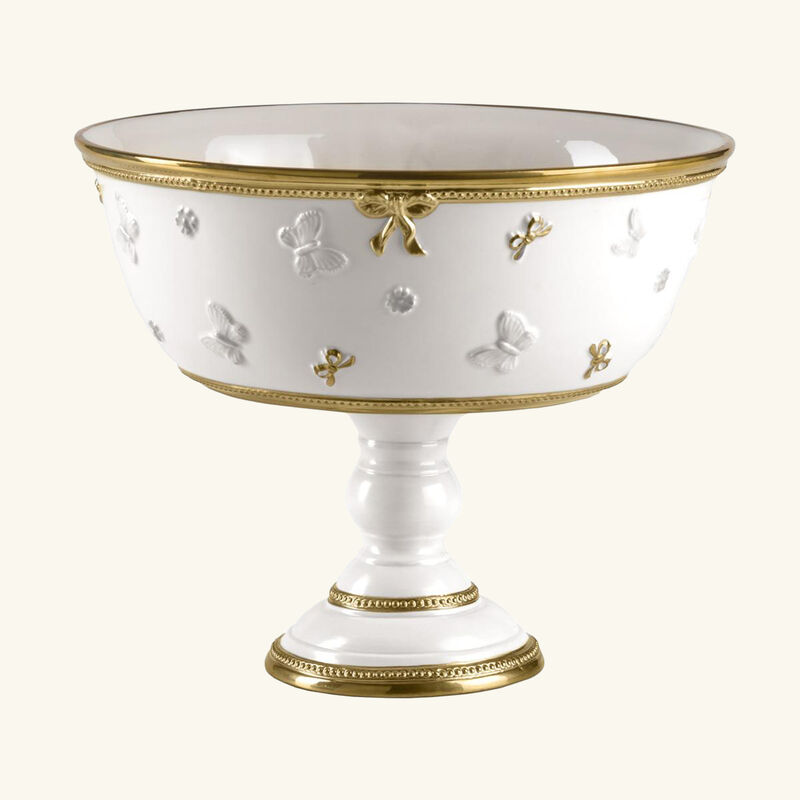 وعاء الفاكهة باترفلاي بأقدام مرتفعة أبيض فيلاري وعاء الفاكهة باترفلاي بأقدام مرتفعة أبيض