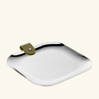 christofle club trinket tray square stainless steel