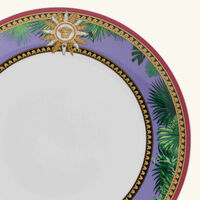 versace jungle animalier plate round pink 21cm