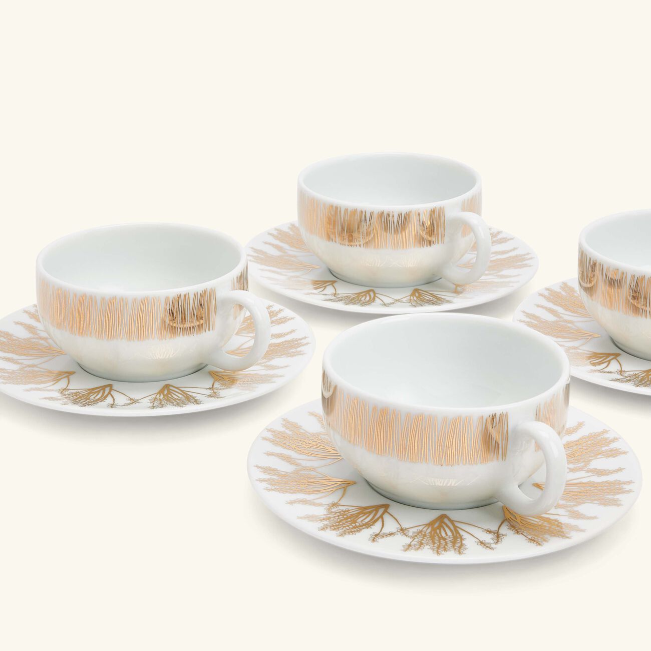 Tamrah by Razan Alazzouni Tea Cup & Saucer Gold Set of 6 silsal tamrah by razan alazzouni tea cup saucer gold set of 6