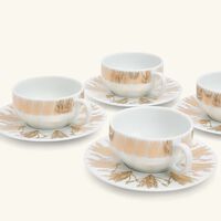 Tamrah by Razan Alazzouni Tea Cup & Saucer Gold Set of 6 silsal tamrah by razan alazzouni tea cup saucer gold set of 6