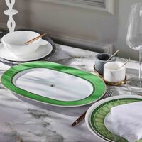 rosenthal signum fern plate oval green 24cm