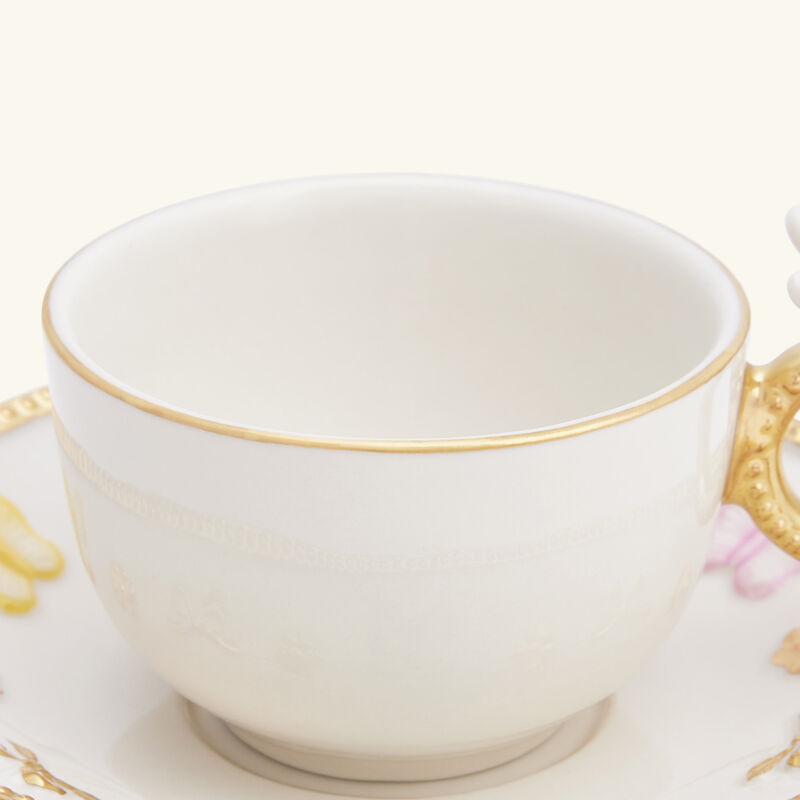 villari butterfly coffee cup saucer multicolor