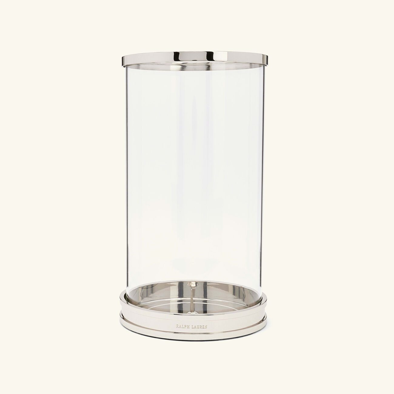 ralph lauren home modern hurricane candle holder small silver