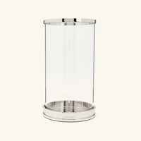 ralph lauren home modern hurricane candle holder small silver