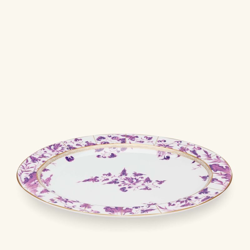 bernardaud prunus serving platter oval purple