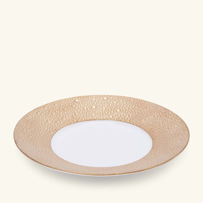 bernardaud ecume bread   butter plate round gold 16cm