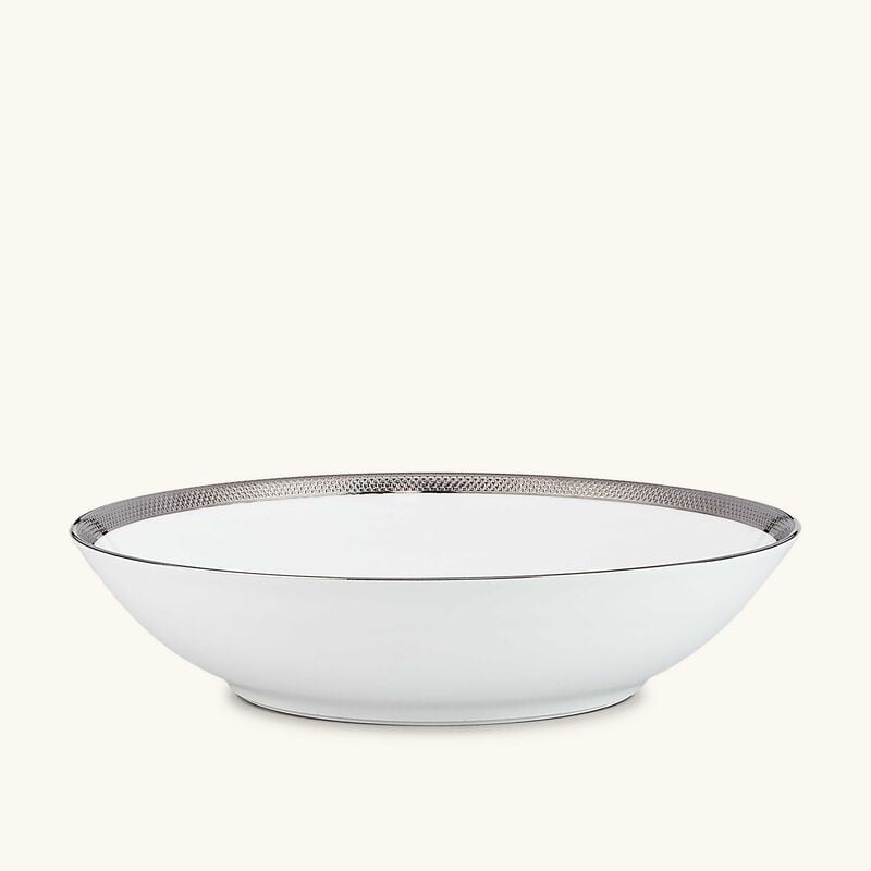 Maille Platine Soup Plate White 19cm bernardaud maille platine soup plate white 19cm