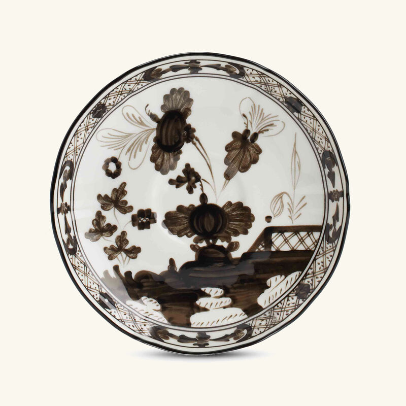 Antico Doccia Coffee Saucer Black ginori 1735 antico doccia coffee saucer black