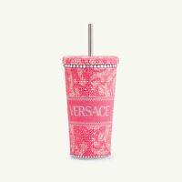 versace barocco crystal travel cup pink
