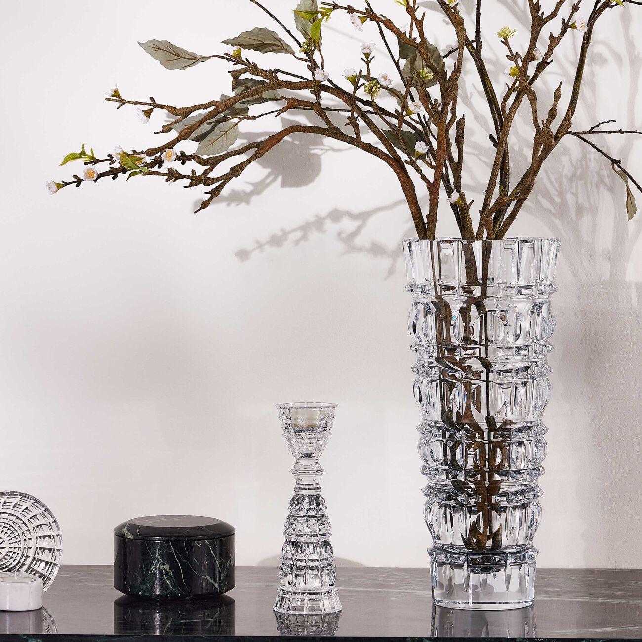 baccarat new antique prima vase clear large