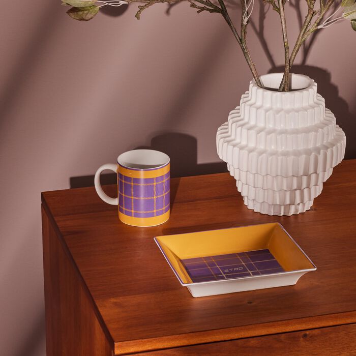 etro tartan mug yellow