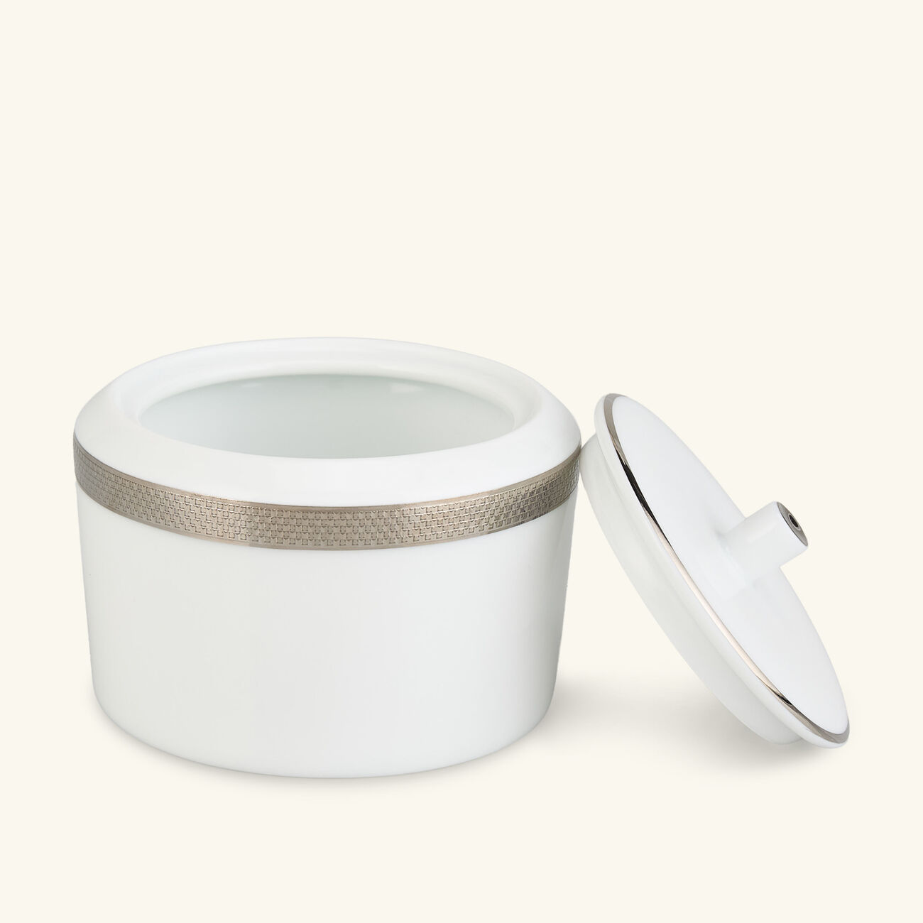 Maille Platine Sugar Bowl White bernardaud maille platine sugar bowl white