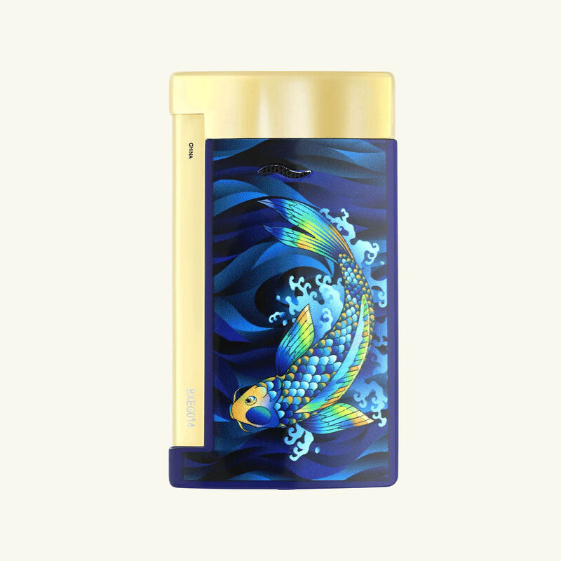 Slim 7 Koi Fish Lighter Blue st dupont slim 7 koi fish lighter blue