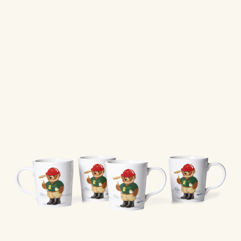 Haven Polo Bear Mug White Set Of 4 ralph lauren home haven polo bear mug white set of 4