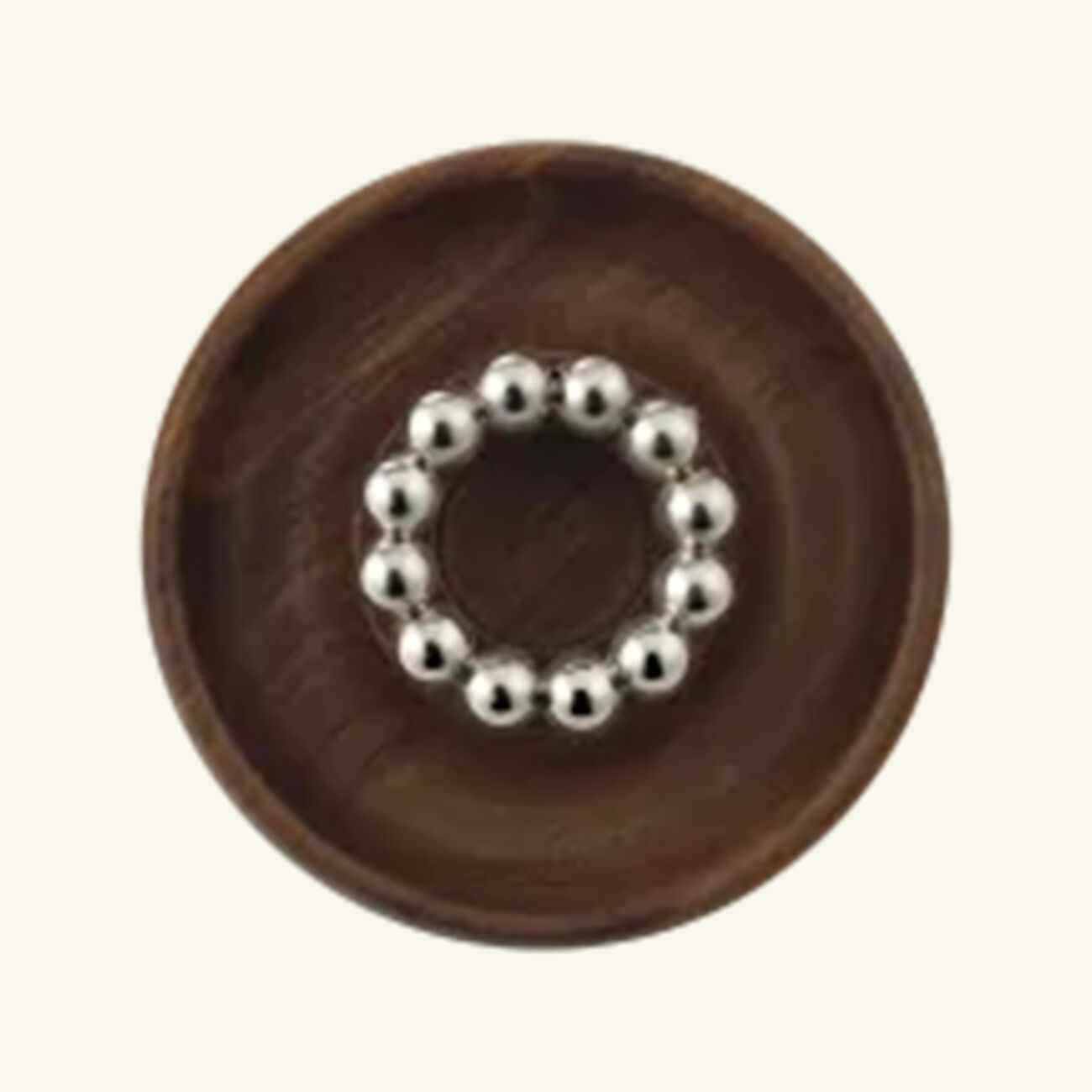 christofle perles candle holder walnut