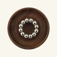 christofle perles candle holder walnut