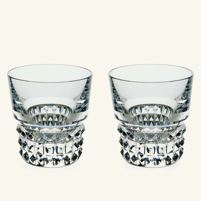 baccarat louxor drinking glass clear set of 2
